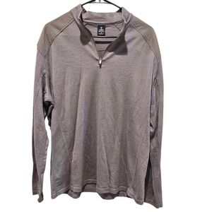 Kuhl Men's STELLR Beige Quarter Zip 100% Merino Wool Lightweight Sweater